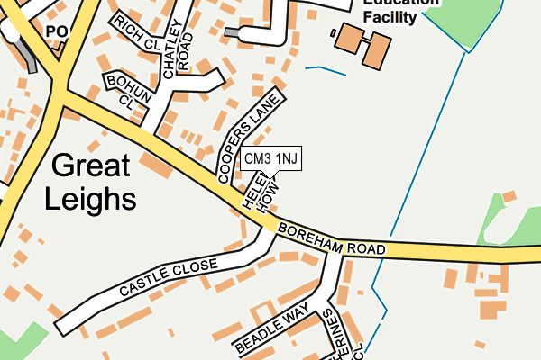 CM3 1NJ map - OS OpenMap – Local (Ordnance Survey)