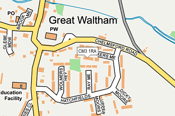 CM3 1RA map - OS OpenMap – Local (Ordnance Survey) CM3 1RA map - OS OpenMap – Local (Ordnance Survey)