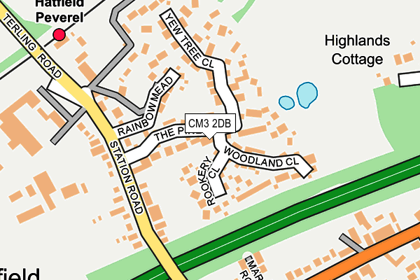 CM3 2DB map - OS OpenMap – Local (Ordnance Survey) CM3 2DB map - OS OpenMap – Local (Ordnance Survey)