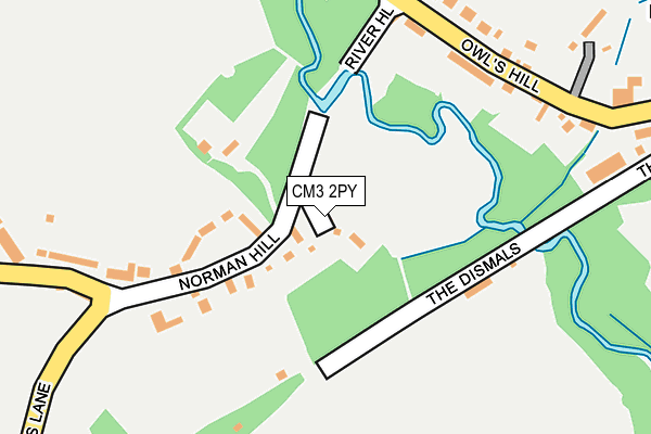 CM3 2PY map - OS OpenMap – Local (Ordnance Survey) CM3 2PY map - OS OpenMap – Local (Ordnance Survey)