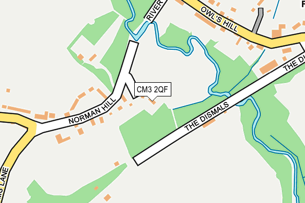 CM3 2QF map - OS OpenMap – Local (Ordnance Survey) CM3 2QF map - OS OpenMap – Local (Ordnance Survey)
