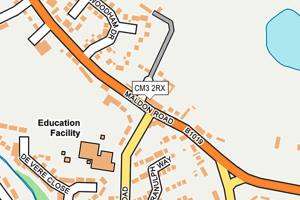 CM3 2RX map - OS OpenMap – Local (Ordnance Survey) CM3 2RX map - OS OpenMap – Local (Ordnance Survey)