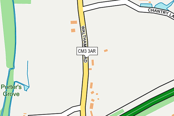 CM3 3AR map - OS OpenMap – Local (Ordnance Survey) CM3 3AR map - OS OpenMap – Local (Ordnance Survey)
