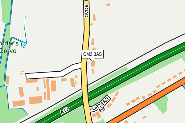 CM3 3AS map - OS OpenMap – Local (Ordnance Survey) CM3 3AS map - OS OpenMap – Local (Ordnance Survey)