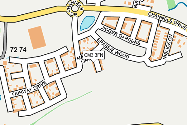 CM3 3FN map - OS OpenMap – Local (Ordnance Survey) CM3 3FN map - OS OpenMap – Local (Ordnance Survey)