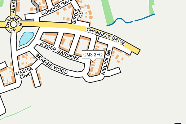 CM3 3FQ map - OS OpenMap – Local (Ordnance Survey) CM3 3FQ map - OS OpenMap – Local (Ordnance Survey)