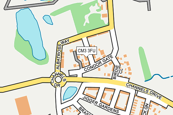 CM3 3FU map - OS OpenMap – Local (Ordnance Survey) CM3 3FU map - OS OpenMap – Local (Ordnance Survey)