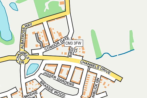 CM3 3FW map - OS OpenMap – Local (Ordnance Survey) CM3 3FW map - OS OpenMap – Local (Ordnance Survey)