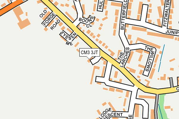 CM3 3JT map - OS OpenMap – Local (Ordnance Survey) CM3 3JT map - OS OpenMap – Local (Ordnance Survey)
