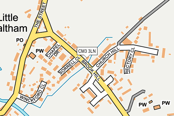 CM3 3LN map - OS OpenMap – Local (Ordnance Survey) CM3 3LN map - OS OpenMap – Local (Ordnance Survey)