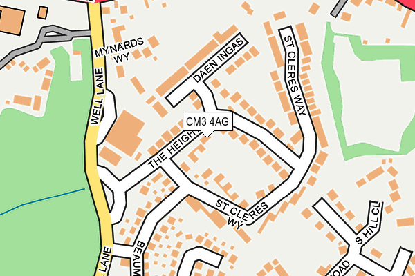 CM3 4AG map - OS OpenMap – Local (Ordnance Survey) CM3 4AG map - OS OpenMap – Local (Ordnance Survey)