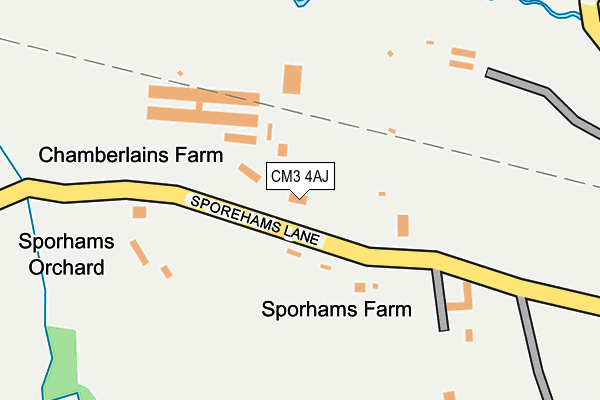 CM3 4AJ map - OS OpenMap – Local (Ordnance Survey) CM3 4AJ map - OS OpenMap – Local (Ordnance Survey)
