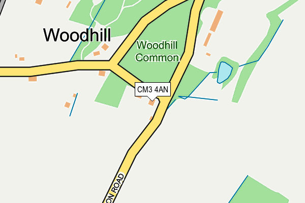 CM3 4AN map - OS OpenMap – Local (Ordnance Survey) CM3 4AN map - OS OpenMap – Local (Ordnance Survey)