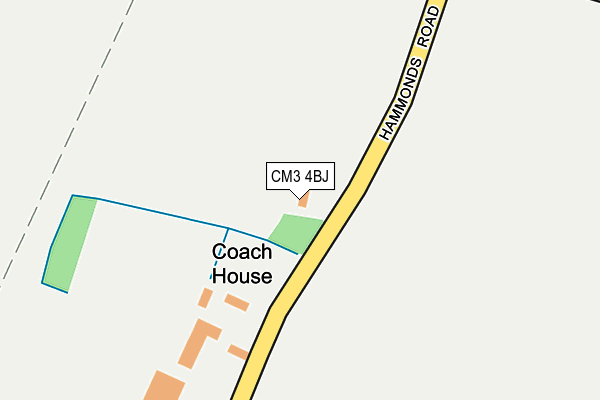 CM3 4BJ map - OS OpenMap – Local (Ordnance Survey) CM3 4BJ map - OS OpenMap – Local (Ordnance Survey)