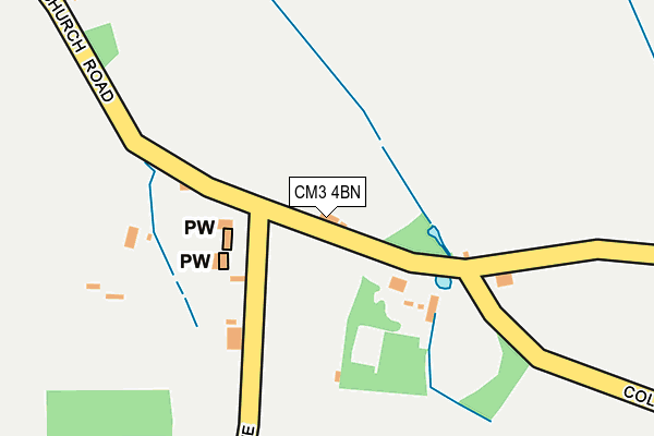 CM3 4BN map - OS OpenMap – Local (Ordnance Survey) CM3 4BN map - OS OpenMap – Local (Ordnance Survey)