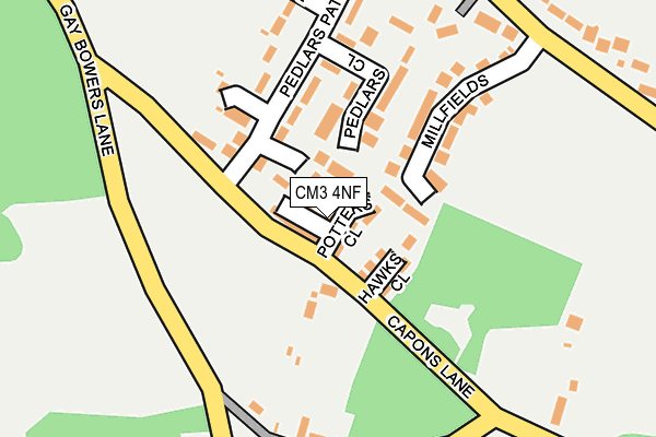 CM3 4NF map - OS OpenMap – Local (Ordnance Survey) CM3 4NF map - OS OpenMap – Local (Ordnance Survey)
