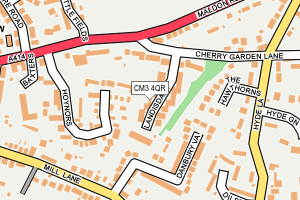 CM3 4QR map - OS OpenMap – Local (Ordnance Survey) CM3 4QR map - OS OpenMap – Local (Ordnance Survey)