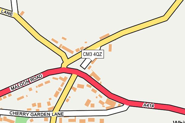 CM3 4QZ map - OS OpenMap – Local (Ordnance Survey) CM3 4QZ map - OS OpenMap – Local (Ordnance Survey)