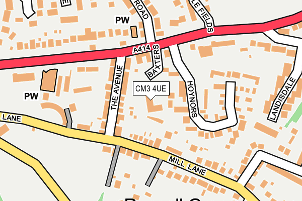 CM3 4UE map - OS OpenMap – Local (Ordnance Survey) CM3 4UE map - OS OpenMap – Local (Ordnance Survey)