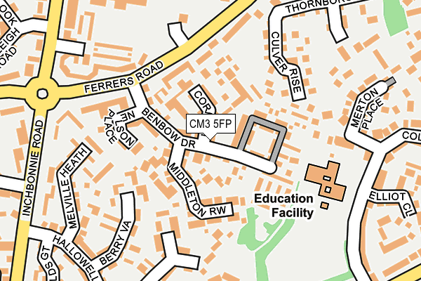 CM3 5FP map - OS OpenMap – Local (Ordnance Survey) CM3 5FP map - OS OpenMap – Local (Ordnance Survey)