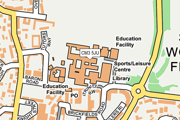 CM3 5JU map - OS OpenMap – Local (Ordnance Survey) CM3 5JU map - OS OpenMap – Local (Ordnance Survey)