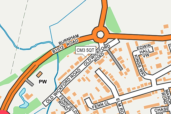 CM3 5QT map - OS OpenMap – Local (Ordnance Survey) CM3 5QT map - OS OpenMap – Local (Ordnance Survey)