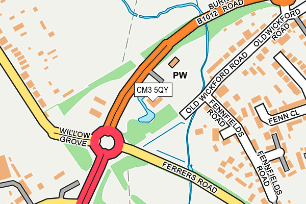 CM3 5QY map - OS OpenMap – Local (Ordnance Survey) CM3 5QY map - OS OpenMap – Local (Ordnance Survey)