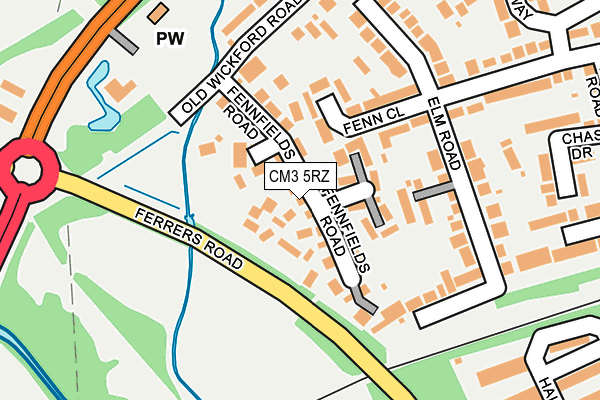 CM3 5RZ map - OS OpenMap – Local (Ordnance Survey) CM3 5RZ map - OS OpenMap – Local (Ordnance Survey)
