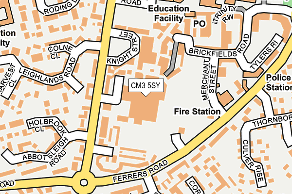 CM3 5SY map - OS OpenMap – Local (Ordnance Survey) CM3 5SY map - OS OpenMap – Local (Ordnance Survey)