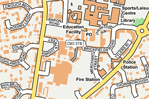 CM3 5TB map - OS OpenMap – Local (Ordnance Survey) CM3 5TB map - OS OpenMap – Local (Ordnance Survey)