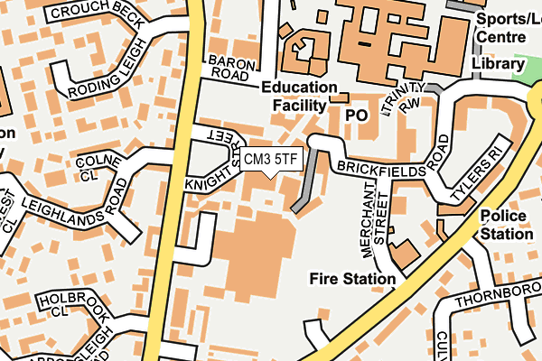 CM3 5TF map - OS OpenMap – Local (Ordnance Survey) CM3 5TF map - OS OpenMap – Local (Ordnance Survey)