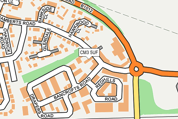 CM3 5UF map - OS OpenMap – Local (Ordnance Survey) CM3 5UF map - OS OpenMap – Local (Ordnance Survey)