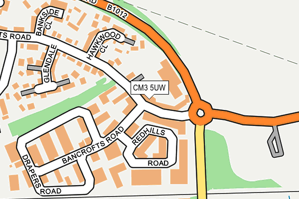 CM3 5UW map - OS OpenMap – Local (Ordnance Survey) CM3 5UW map - OS OpenMap – Local (Ordnance Survey)