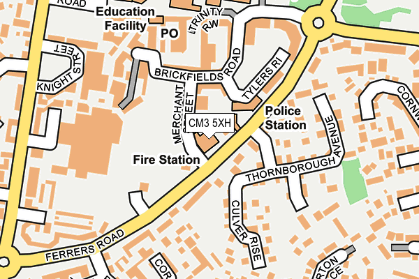 CM3 5XH map - OS OpenMap – Local (Ordnance Survey) CM3 5XH map - OS OpenMap – Local (Ordnance Survey)