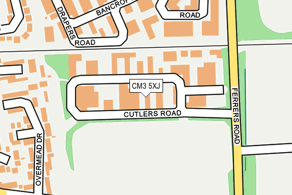 CM3 5XJ map - OS OpenMap – Local (Ordnance Survey) CM3 5XJ map - OS OpenMap – Local (Ordnance Survey)