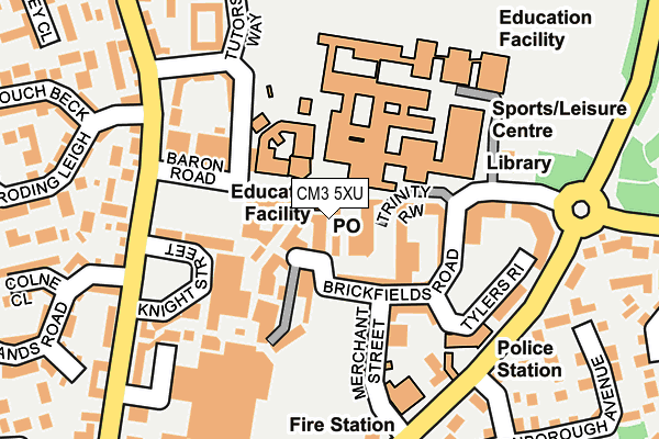 CM3 5XU map - OS OpenMap – Local (Ordnance Survey) CM3 5XU map - OS OpenMap – Local (Ordnance Survey)