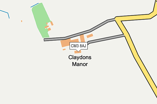 CM3 8AJ map - OS OpenMap – Local (Ordnance Survey) CM3 8AJ map - OS OpenMap – Local (Ordnance Survey)