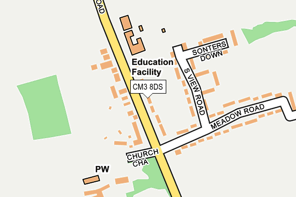 CM3 8DS map - OS OpenMap – Local (Ordnance Survey) CM3 8DS map - OS OpenMap – Local (Ordnance Survey)