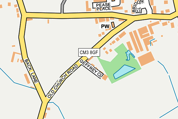 CM3 8GF map - OS OpenMap – Local (Ordnance Survey) CM3 8GF map - OS OpenMap – Local (Ordnance Survey)