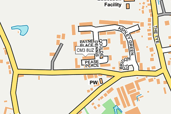 CM3 8UZ map - OS OpenMap – Local (Ordnance Survey) CM3 8UZ map - OS OpenMap – Local (Ordnance Survey)