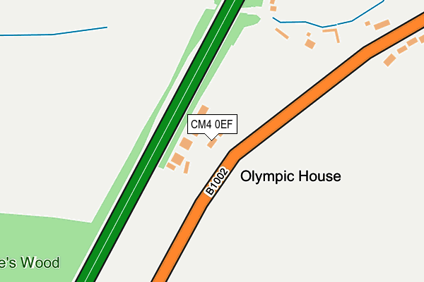 CM4 0EF map - OS OpenMap – Local (Ordnance Survey) CM4 0EF map - OS OpenMap – Local (Ordnance Survey)