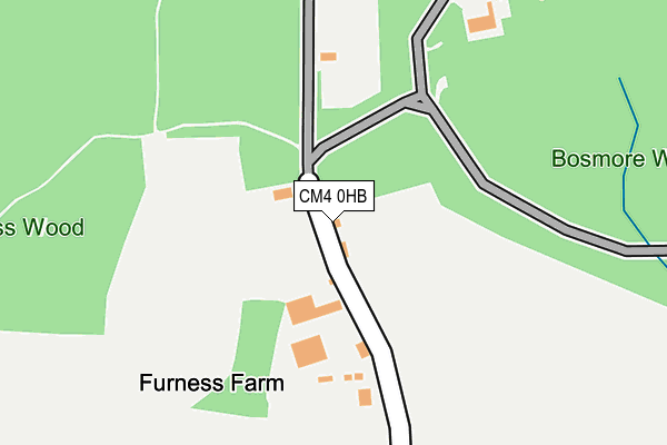 CM4 0HB map - OS OpenMap – Local (Ordnance Survey) CM4 0HB map - OS OpenMap – Local (Ordnance Survey)
