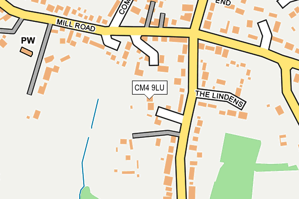 CM4 9LU map - OS OpenMap – Local (Ordnance Survey) CM4 9LU map - OS OpenMap – Local (Ordnance Survey)