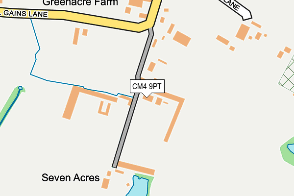 CM4 9PT map - OS OpenMap – Local (Ordnance Survey)