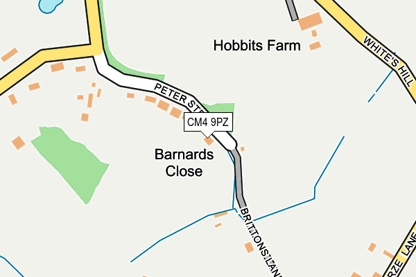 CM4 9PZ map - OS OpenMap – Local (Ordnance Survey) CM4 9PZ map - OS OpenMap – Local (Ordnance Survey)