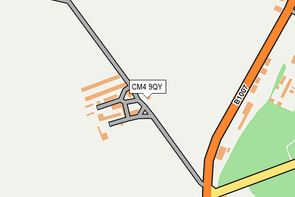 CM4 9QY map - OS OpenMap – Local (Ordnance Survey) CM4 9QY map - OS OpenMap – Local (Ordnance Survey)