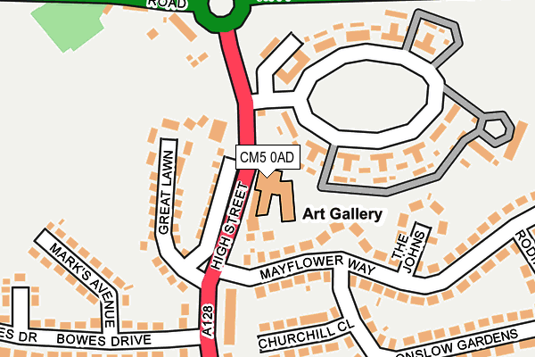CM5 0AD map - OS OpenMap – Local (Ordnance Survey) CM5 0AD map - OS OpenMap – Local (Ordnance Survey)