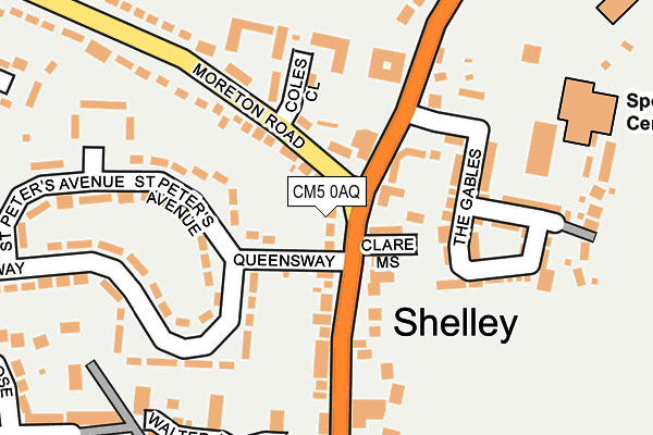 CM5 0AQ map - OS OpenMap – Local (Ordnance Survey)