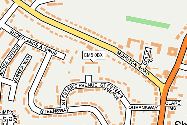 CM5 0BX map - OS OpenMap – Local (Ordnance Survey) CM5 0BX map - OS OpenMap – Local (Ordnance Survey)