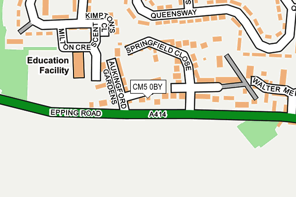 CM5 0BY map - OS OpenMap – Local (Ordnance Survey)